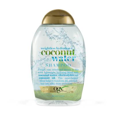 Podrobnoe foto шампунь для волосся ogx weightless hydration + coconut water shampoo невагоме зволоження, з кокосовою водою, 385 мл