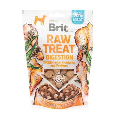 Podrobnoe foto ласощі для собак brit raw treat digestion з куркою, 40 г