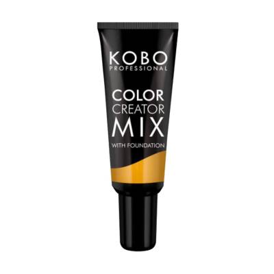Podrobnoe foto засіб для коригування відтінку тонального крему kobo professional color creator mix with foundation, 03 yellow base, 20 мл