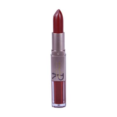 Podrobnoe foto матова помада-блиск для губ ruby rose 2 in 1 lipstick & liquid lipstick matte hb-8606 224, 6.6 г