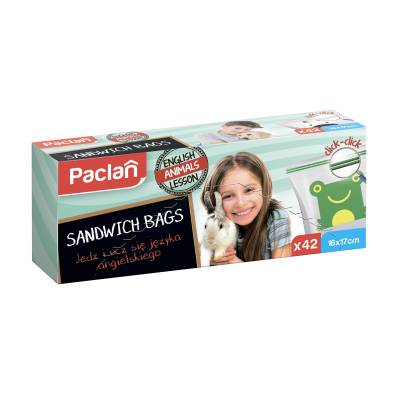 Podrobnoe foto пакети для сніданків paclan з замком в коробці, 42 шт