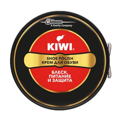 Podrobnoe foto крем для взуття kiwi shoe polish в банці чорний, 50 мл