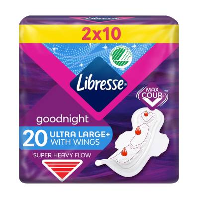 Podrobnoe foto гігієнічні прокладки нічні libresse goodnight ultra large, 20 шт