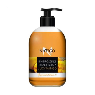 Podrobnoe foto енергетичне рідке мило для рук natigo energizing hand soap соковите манго, 500 мл