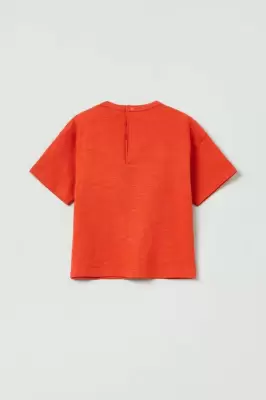 Podrobnoe foto бавовняна футболка для немовлят ovs колір помаранчевий однотонний