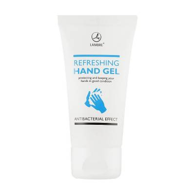 Podrobnoe foto антибактеріальний освіжальний гель для рук lambre refreshing hand gel, 50 мл
