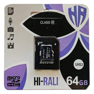 Podrobnoe foto карта пам'яті hi-rali microsdhc 64 gb card class 10 + sd adapter (чорний)