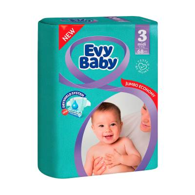 Podrobnoe foto підгузки evy baby розмір 3, (5-9 кг), 68 шт
