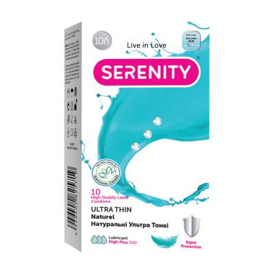 Podrobnoe foto презервативи serenity ultra thin натуральні, ультра тонкі, 10 шт