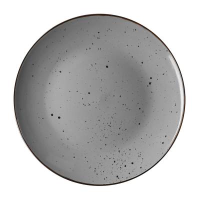 Podrobnoe foto тарілка обідня ardesto bagheria кераміка, grey, 26 см (ar2926grey)