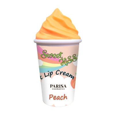 Podrobnoe foto бальзам-крем для губ parisa cosmetics lip cream peach lb-07 морозиво, персик, 7 г