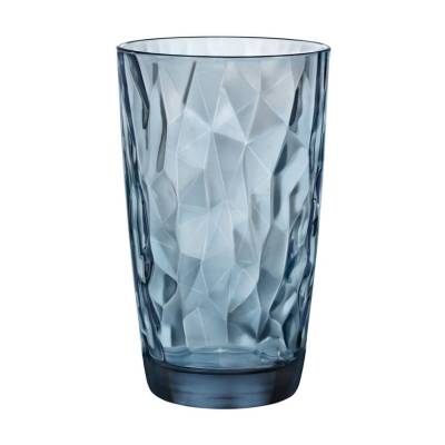 Podrobnoe foto набір високих склянок bormioli rocco diamond ocean blue, 6*470 мл