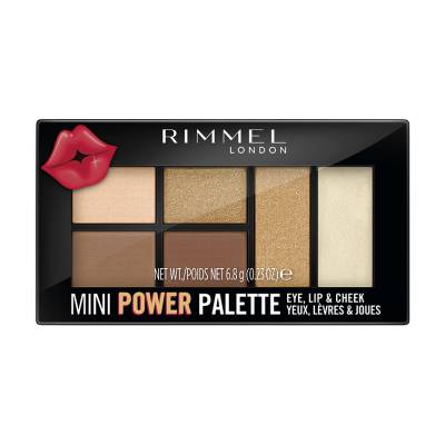 Podrobnoe foto палетка для макіяжу rimmel mini power palette, 002 sassy, 6.8 г