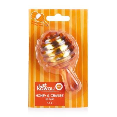Podrobnoe foto бальзам для губ just kawaii honey & orange з ароматом апельсину, 4.5 г
