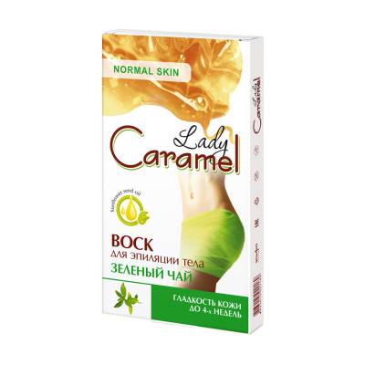Podrobnoe foto віск для епіляції тіла caramel lady зелений чай, 16 шт