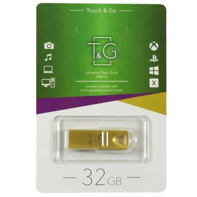 Podrobnoe foto флеш-драйв usb flash drive t & g 117 metal series 32gb (золотий)