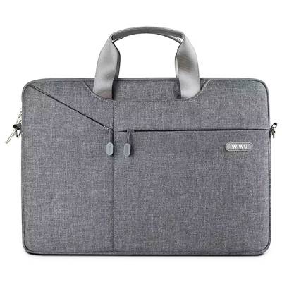 Podrobnoe foto сумка для ноутбука wiwu gent business handbag 15.4" (ясно-сірий)