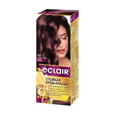 Podrobnoe foto стійка крем-фарба для волосся eclair omega 9 hair color 45 дика вишня, 130 мл