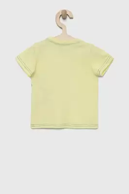 Podrobnoe foto бавовняна футболка для немовлят guess колір зелений з принтом