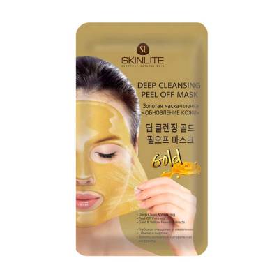Podrobnoe foto золота маска-плівка для обличчя skinlite оновлення шкіри, 1 шт