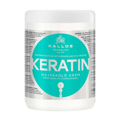 Podrobnoe foto маска для волосся kallos cosmetics keratin hair mask з кератином та екстрактом молочного протеїну, 1000 мл