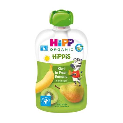 Podrobnoe foto дитяче фруктове пюре hipp hippis груша-банан-ківі, з 6 місяців, 100 г (пауч)
