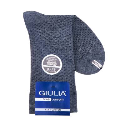 Podrobnoe foto шкарпетки чоловічі giulia man comfort melange 03, dark grey melange, розмір 41-42