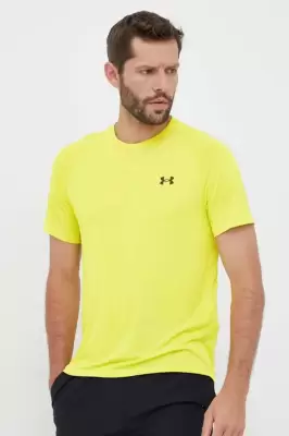 Podrobnoe foto тренувальна футболка under armour колір жовтий однотонний