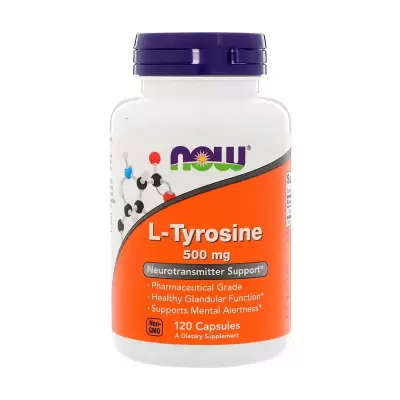 Podrobnoe foto дієтична добавка амінокислота в капсулах now foods l-tyrosine l-тирозин, 500 мг, 120 шт