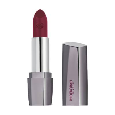 Podrobnoe foto стійка помада для губ deborah milano red long lasting lipstick 18 deep purple, 6 г