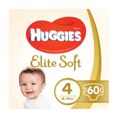 Podrobnoe foto підгузки huggies elite soft розмір 4 (8-14 кг), 60 шт