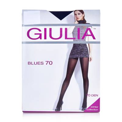 Podrobnoe foto колготки жіночі giulia blues 3d класичні, без шортиків, 70 den, night blue, розмір 2