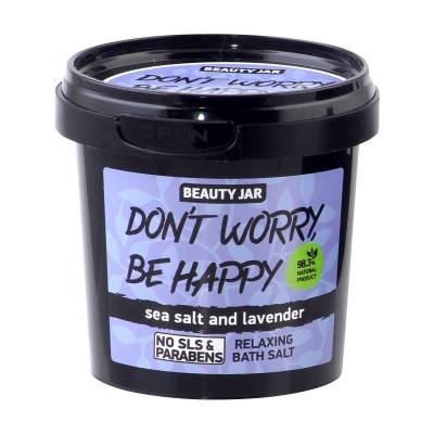 Podrobnoe foto піниста сіль для ванни beauty jar don't worry be happy!, 150 г
