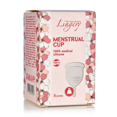 Podrobnoe foto менструальна чаша lingery з медичного силікону, біла, розмір s, 1 шт