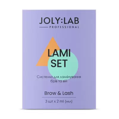 Podrobnoe foto система для ламінування брів та вій joly:lab brow & lash lami set, 3*2 мл