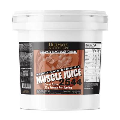 Podrobnoe foto дієтична добавка гейнер в порошку ultimate nutrition muscle juice 2544 шоколад, 4.75 кг