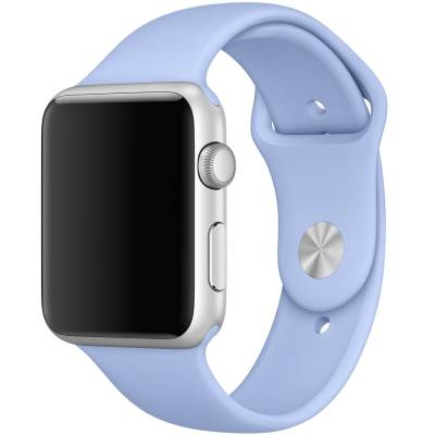 Podrobnoe foto силиконовый ремешок для apple watch 42mm / 44mm (голубой / lilac blue)