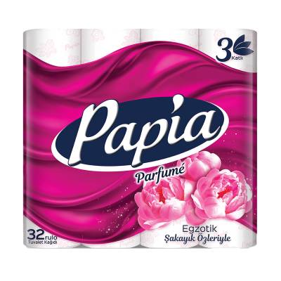 Podrobnoe foto туалетний папір papia parfume exotic 3-х шаровий, 32 рулонів