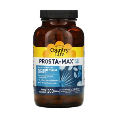 Podrobnoe foto харчова добавка вітамінно-мінеральний комплекс в таблетках country life prosta max for men для чоловіків, 200 шт