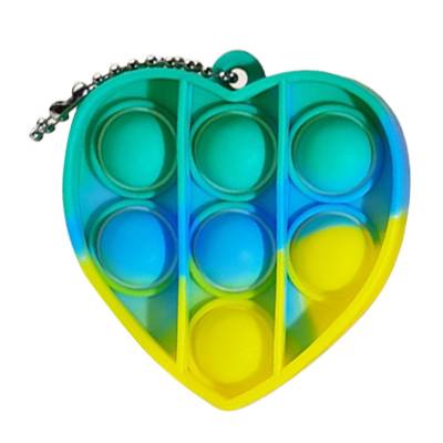 Podrobnoe foto брелок pop it (designs green / yellow heart)