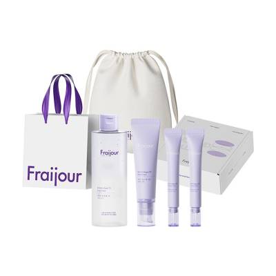 Podrobnoe foto набір для обличчя fraijour retin-collagen 3d core cream (подарункова коробка + тонер, 250 мл + крем, 50 мл + крем, 2*15 мл + мішечок)