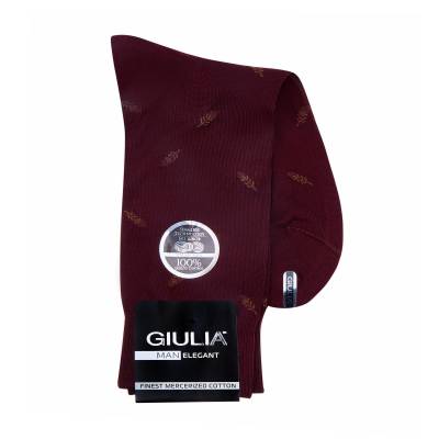 Podrobnoe foto шкарпетки чоловічі giulia man elegant model 306, dark bordo, розмір 43-44