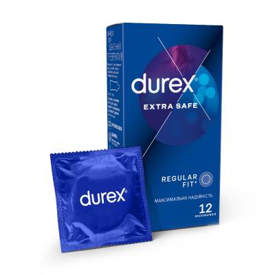Podrobnoe foto презервативи латексні з силіконовою змазкою durex®  extra safe (максимальна надійність), 12 шт