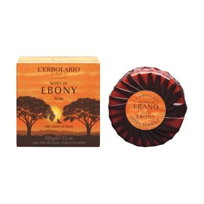Podrobnoe foto ароматизоване мило l'erbolario notes of ebony чорне дерево, 100 г