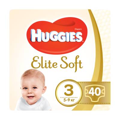 Podrobnoe foto підгузки huggies elite soft розмір 3 (5-9 кг), 40 шт