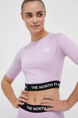 Podrobnoe foto тренувальна футболка the north face колір фіолетовий