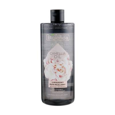 Podrobnoe foto міцелярна вода bielenda camellia oil для вмивання і демакіяжу, з олією камелії, гіалуроновою кислотою і трояндовою водою, 500 мл