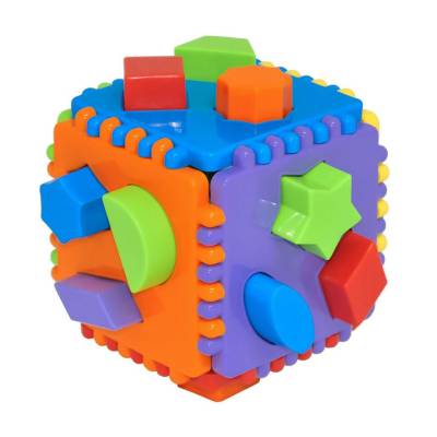 Podrobnoe foto дитяча іграшка-сортер tigres educational cube, від 1 року, 24 елементи, 17 см (39781)
