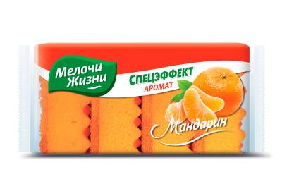 Podrobnoe foto губки кухонні мелочи жизни мандарин, 4 шт.