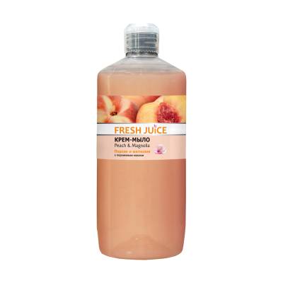 Podrobnoe foto рідке крем-мило fresh juice персик і магнолія, з персиковою олією, 1 л